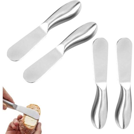 4 Pcs Couteaux à Beurre et à Fromage Couteau à Beurre en Acier Inoxydable Outils de Cuisine pour Couper ou Tartiner Beurre Fromage Confiture (1/4)