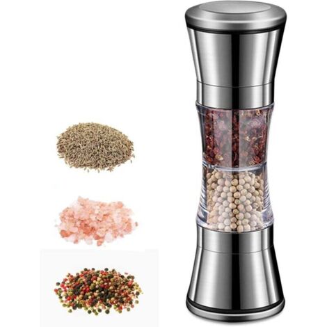 Moulin à Café électrique,Moulin à Sel Et à épices Manuel En Acier Inoxydable 2 En 1,ensemble
