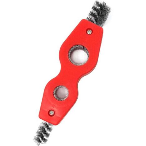Brosse de nettoyage 4 en 1 ZVD pour tuyaux métalliques, bornes de batterie de voiture, fil d'acier pour le nettoyage intérieur et extérieur (1/4)