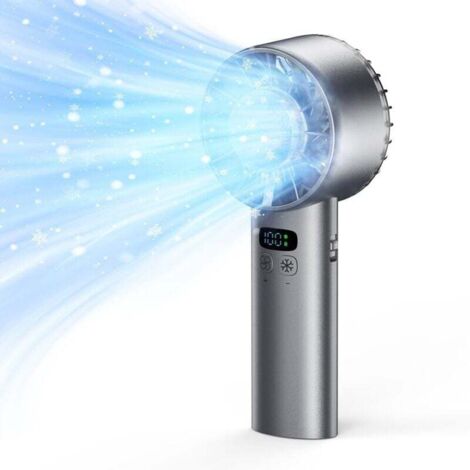 ZVD-Ventilateur portatif avec mode refroidissement, moteur à turbine silencieux, affichage LED, peut être utilisé à l'intérieur et à l'extérieur (1/4)