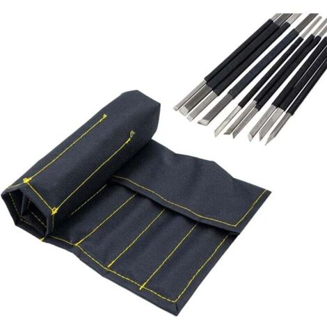 10PCS Outil de Sculpture sur Pierre Ligne Noire en Acier au Carbone Haute Ensemble de l'outil de Gravure (1/4)