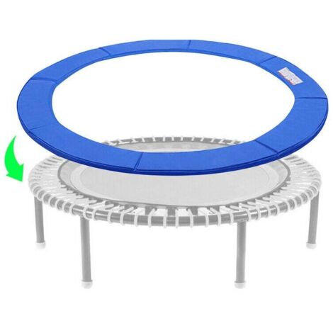 ZVD- Trampoline bord couvre trampoline ressort housse de protection latérale ø305cm Bleu - Bleu (1/4)