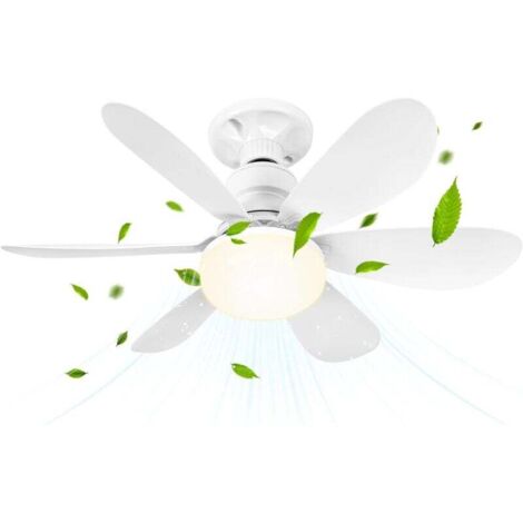 ZVD-Ventilateur de Plafond avec Lumière et Telecommande, 30W Dimmable Ventilateur Plafond LED avec Douille E27, lustre ventilateur de plafond pour Chambre, Salon, 6 Pales,3 Vitesses,Timing [Classe éne (1/4)
