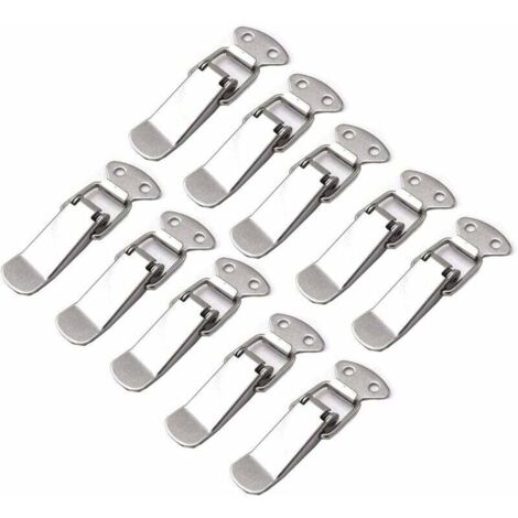 ZVD-10 Pièces Loquet à Ressort Bascule Acier Inoxydable Fermeture à Levier Tiroir Hardware pour Coffre à Outils valise et Coffre (1/4)