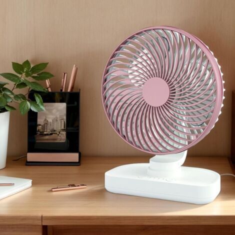 Ventilateur De Table USB Silencieux 12000mAh - Ventilateur Portable Clip Avec Télécommande, Lumière Et Rotation 360°