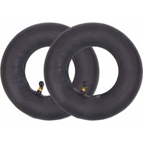 ZVD- Lot de 2 Chambres à air avec Tige de Valve pliée TR87 2.80/2.50-4 280/250-4 Remplacement pour Diables, Chariot Utilitaire, Tondeuses à Gazon, Brouettes, Dollys, Scooters (1/4)