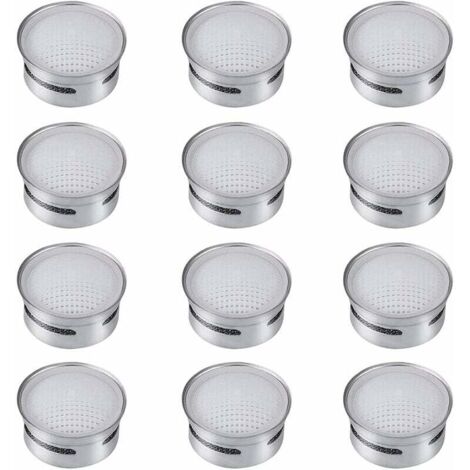 ZVD-Mousseurs Robinet en Acier Inoxydable M22 M24 Aérateur d'Eau du Robinet Filtre à Robinet d'Économie d'Eau Accessoires de Pièces de Rechange pour Tête de Robinet de Cuisine Salle de Bain 12Pcs (1/4)