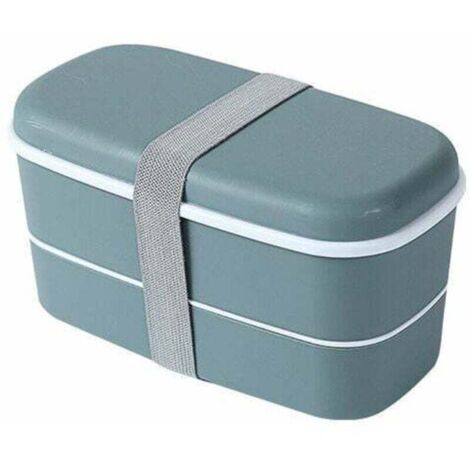 ZVD-Lunch Box Grande Capacité Pour Adultes - Bento - Etanche Sans BPA - Boite Repas Compartiment Double avec Couverts & Séparateurs - Micro-Ondes & Lave-vaisselle - Travail/école (1/4)