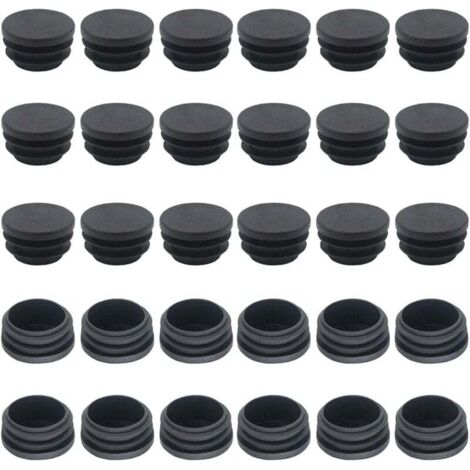 Embout de chaise, 25 mm, 50 pièces, embout de tube rond, embout de tube, embout de tuyau rond, embouts de tuyau ronds, embout d'entrée rond, embout de pied de châssis, embout de poteau (1/4)