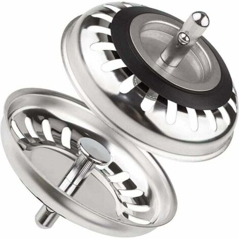 ZVD-Panier de bonde classic diamètre 79.3 mm,Lot de 2 Bouchon Evier Cuisine INOX, Filtre Evier Cuisine Universel,T-Audace Bouchon de Bonde Evier Antiblocage en Acier Inoxydable , pour Cuisine et Salle (1/4)