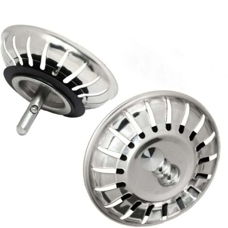 ZVD-Lot de 2 Bouchon Evier Cuisine 80mm – en Acier Inoxydable 304 SS Anti-Corrosion pour Bonde Evier 80mm - Filtre, Crépine Cuisine Meilleur pour Vidange et Antiblocage (1/4)