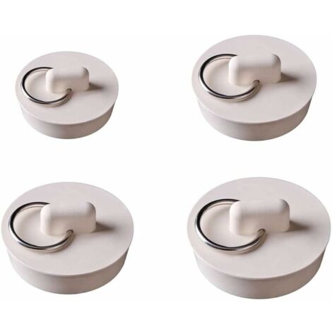 ZVD-4 Pièces Bouchons d'évier en Caoutchouc avec Anneau de Suspension Bouchons de Vidange de Cuisine Bouchons d'évier Bouchons de Bain pour Cuisine, Salle de Bain, Baignoire, Lavabo, évier (4 Tailles)