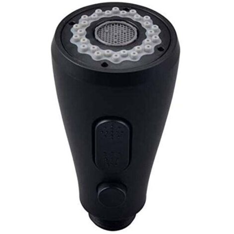 Douchette de robinet de cuisine, 1 pommeau de douche, pommeau de douche de rechange pour mitigeur de cuisine (peint en noir) (1/4)