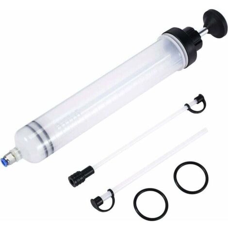 Seringue à huile, seringue d'aspiration d'huile - Pompe de transfert 500CC, pompe d'aspiration d'huile, extracteur d'huile pour engrenages, liquide de frein et antigel - Outil de transfert avec (1/4)