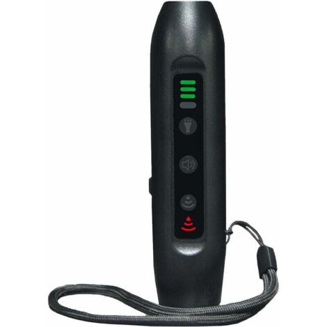 Répulsif ultrasonique pour chiens à 3 modes, dresseur de chiens portable et rechargeable avec lampe de poche intelligente haute luminosité, dresseur de chiens noir avec indicateur LED