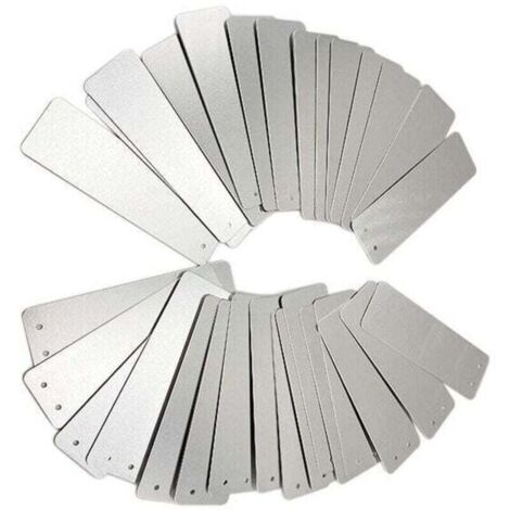 100 étiquettes de jardinage en aluminium - Rectangulaires, Panneaux extérieurs, Panneaux métalliques, Étiquettes pour plantes de jardinage, Panneaux en aluminium (1/4)