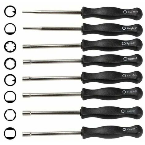 Jeu de 8 tournevis pour carburateur, kit d'outils de réglage pour carburateur, outil de réglage pour moteur 2 temps (1/4)