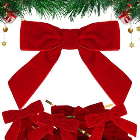 30 Nœuds Pré-Noués Ruban Satin Orange - 11,4 Cm - Pour Déco Mariage, Noël, Emballage Cadeaux, Loisirs Créatifs
