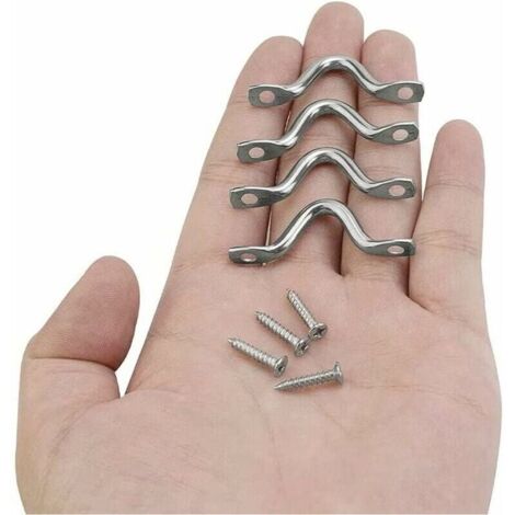 Lot De 40 Plaques D'oeillet En Acier Inoxydable 304 M4 Avec 80 Vis - Boucles De Pont Pour Kayak, Bateau, Bimini, Fixation De Sangle - Design étrave, Résistant à La Corrosion Rigging Canoë Kayak