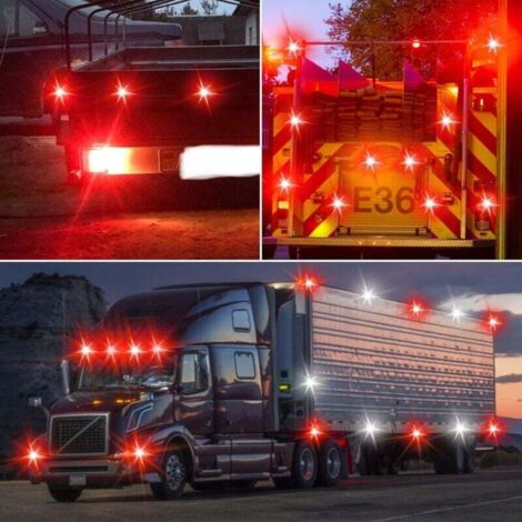 Coiffeuse Led Lot De 4 Feux D'encombrement LED 12u201324 V Châssis 4x4 Camion Remorque Caravane Camping-car Blanc Rouge Feu Arriere Led Coiffeuse Led Lot De 4 Feux D'encombrement LED 12u201324 V Châssis 4x4 Camion Remorque Caravane Camping-car Blanc Rouge Feu Arriere Led