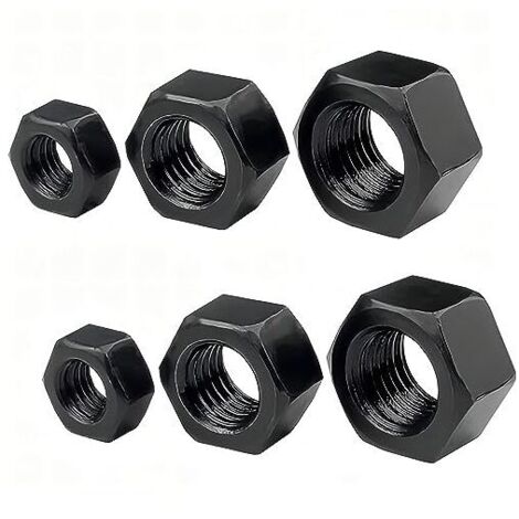 20 Pièces Écrous Hexagonaux M6, Les Écrous, Noir Écrous Hexagonaux, Fixation D'écrou, Pour Le Boulonnage et L'écroutage, Le Maintien D'objets en Place (1/4)