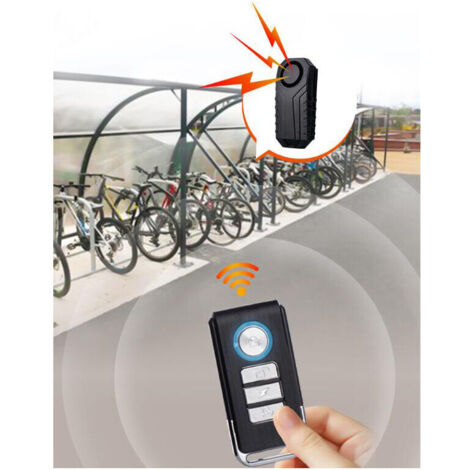 ZVD Alarme de télécommande de véhicule électrique de vélo, alarme antivol à induction sans fil, alarme de vibration noire à haut volume (1/4)