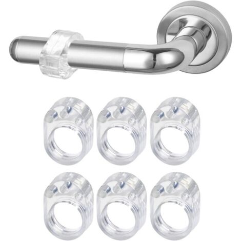 ZVD Pare-chocs de poignée de porte, 6 pièces pare-chocs de poignée de porte en PVC garde protecteurs muraux de butée de porte transparente pour tamponner les murs et arrêter les dommages aux murs (1/4)