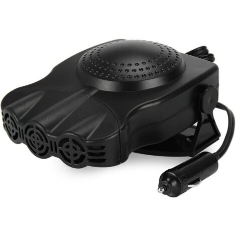 ZVD Chauffage soufflant pour voiture 12 V 2 en 1 Ventilateur portable Chauffage soufflant en céramique Refroidisseur Dégivreur Désembueur, noir (1/4)