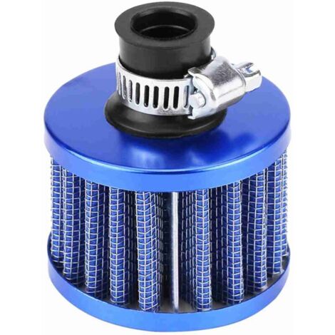 ZVD Kit de filtre d'admission d'air froid universel pour voiture de 12 mm, couvercle de ventilation de carter, reniflard bleu (1/4)