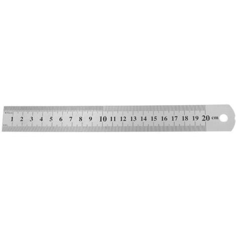 ZVD Règle et réglet Règle en Acier Inoxydable 20cm Règle Metallique Taille Double Face Regle Menuisier Antirouille Durable pour Etudiants Ingénieurs Architectes Enseignants Designers Bureau (1/4)