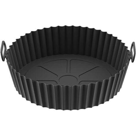 ZVD Lot de 2 doublures en silicone réutilisables pour friteuse à air comprimé - Plateau de rechange pour friteuse à air comprimé - Plateau en silicone pour four à micro-ondes (1/4)