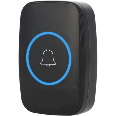 ZVD onnette de Porte sans Fil, Sonnette de Musique sans Fil LED émetteur Extérieur Récepteur Intérieur 300 M Télécommande (UE)(EU) (1/4)