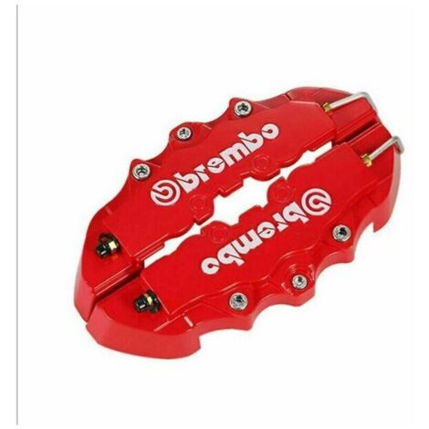 2 pièces rouge 3d style étrier de frein couverture universel voiture disque avant et arrière kit