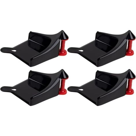 Guide de Tuyau de Voiture 4 Pièces, Rouleau de Tuyau de Pneu pour le Lavage de Voiture, Guide de Tuyau de Pneu, Outil de Lavage en Plastique de Pneus de Voiture-Noir Facile à Utilise (1/4)