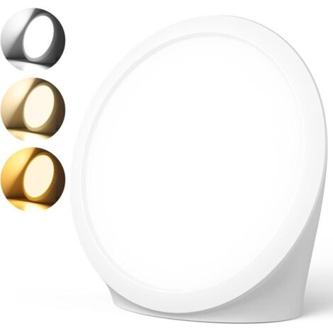 Lampe de Luminothérapie, 10000 Lux Photothérapie Lampe de du Jour avec 3 Couleurs de Lumière, 6 Minuteurs, 5 Intensités Lumineuses Réglable, Lampe Solaire Sans UV Fonction Pour Bureau Maison