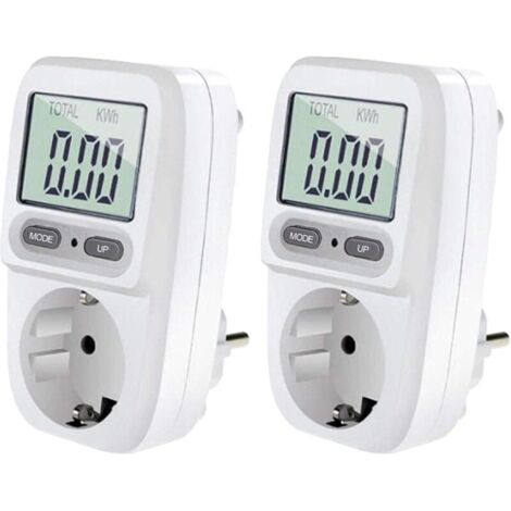 [Lot de 2] Compteur consommation d'énergie Compteur puissance compteur d'électricité prise Compteur coût énergétique Compteur consommation d'énergie Prise moniteur d'utilisation d'électricité (1/4)