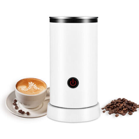Electric Milk Frother 4-in-1 600W 240ml/8.12oz Hot and Cold Milk Foamer Silent Operation Anti Slip Stainless Steel Milk Steamer for Latte Cappuccinos Macchiato Hot Chocolate Milk