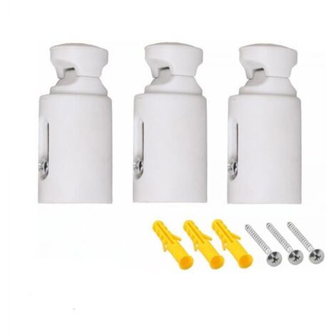 3 supports de rechange pour radiateur, sèche-serviettes, fixation murale blanche, espacement réglable, convient pour radiateurs de salle de bain droits ou incurvés (1/4)