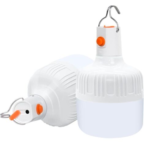 Lanterne Camping D, Lampe de Camping Portable USB Rechargeable, 2 Modes d'éclairage Puissante 600lm Lumières de Tente étanche Lampe de Poche pour la Randonnée Pêche Urgence Coupures de Courant (1/4)