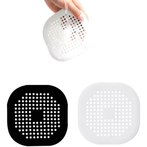 2 Pcs Protection de Drain de Silicone, Filtre Evier avec Ventouse pour Cheveux Baignoire, Douche, Vidange, Cuisine, Bain, Buanderies (1/4)