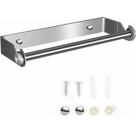 Derouleur Essuie Tout, Derouleur Porte Sopalin, Devidoir Porte Essuie Tout Mural, Distributeur Papier Aluminium Sopalin et Film, Support Sopalin Mural Déroulant de Rouleau Cuisine sopalin (Argent) (1/4)