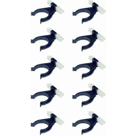 10x Clip de plinthe avec base à queue de sapin en plastique noir Ø 34mm Pied Meuble Cuisine Salle de bain Fixation