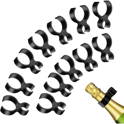 Lot de 12 pinces à bougie pour bouteille de champagne, support de bouteille pour cierges magiques, clip attache bouteille pour anniversaire, fête de mariage (1/4)