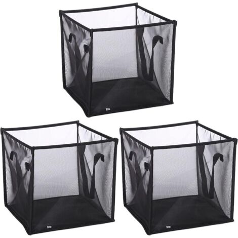 Lot de 3 paniers à linge Popup, paniers à linge pliables en maille avec poignées, panier à linge pliable, facile à ouvrir, portable pour ranger le linge, jouet pour enfant, dortoir universitaire ou vo (1/4)