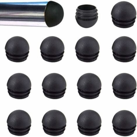 25 mm Black round chair plug plug Stack Furniture foot ribbed round plug Table Chair 30 PCS. (1/4)