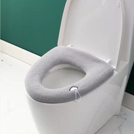 Sollbry Coussin de siège de toilette universel, 3 pièces, doux et épais, pour la maison, accessoires de couvercle de toilette, automne et hiver (1/4)