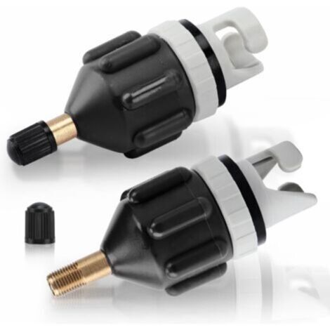 Kit d'adaptation pour kayak 2 pièces, valve d'adaptation Sup, convertisseur de pompe de gonflage pour canoës, stand-up paddleboards (1/4)