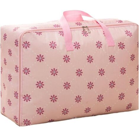 Sac Rangement Vetement, Grand Housse de Rangement, étanche Sac de Rangement sous Lit pour Couette Oreillers Jouets Vestes Literie,Rose