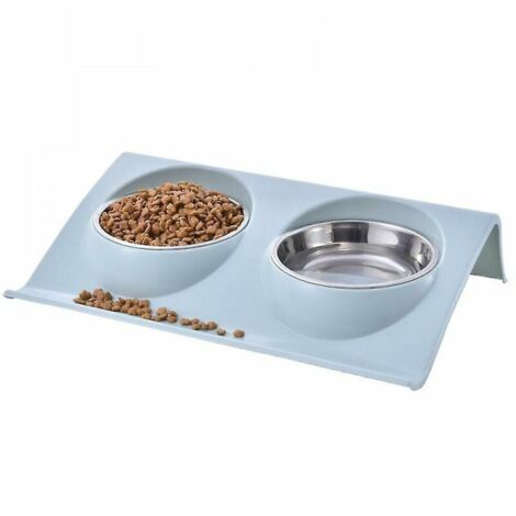 Bol portable pour chat et chien bleu grand (1/4)