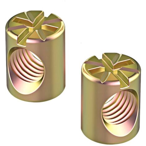 20 Pièces Écrou Cylindrique, M6 x 20mm Boulon de Meubles Fendue, Écrous de Baril en Acier Au Carbone Zinguée, pour Meubles (1/4)